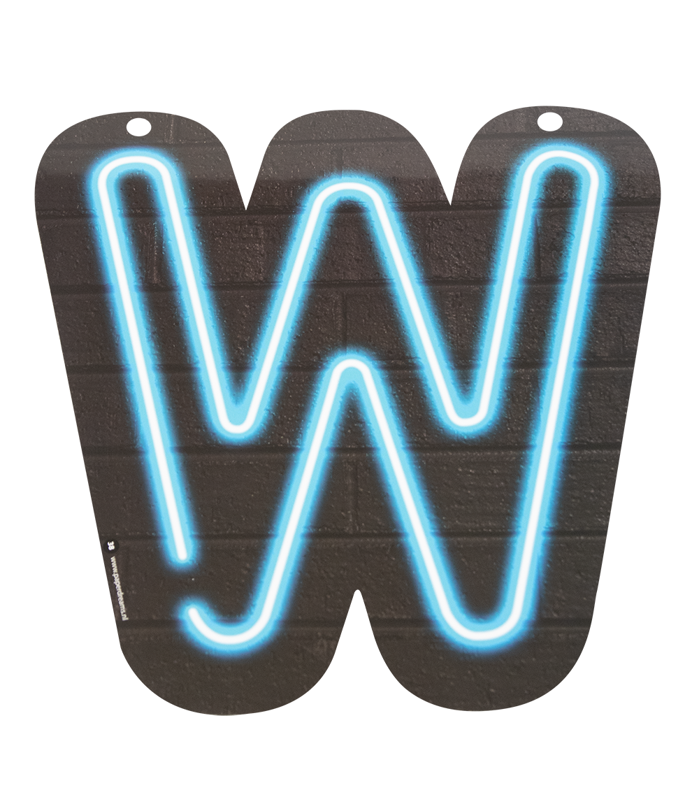 Neon Letter W