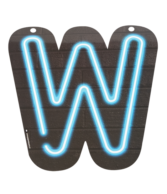 Neon Letter W