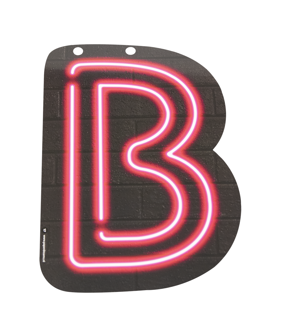 Neon Letter B