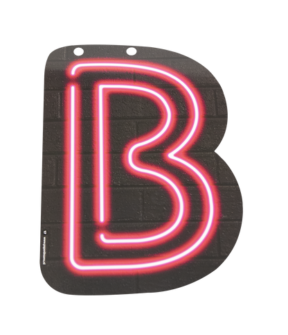 Neon Letter B