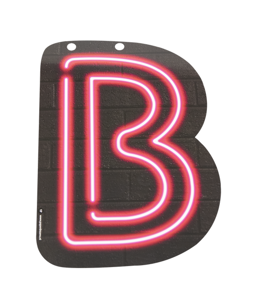 Neon Letter B