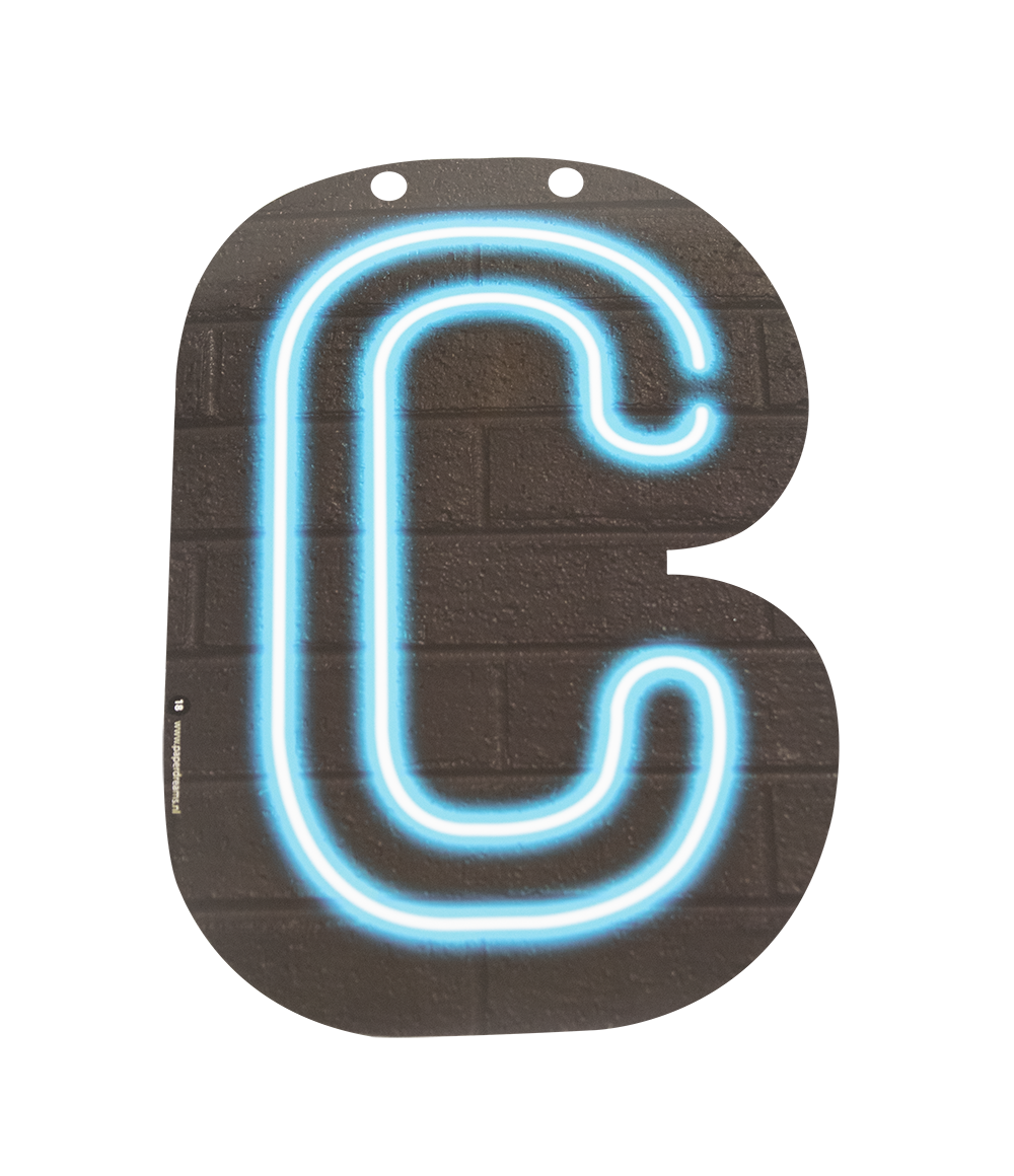 Neon Letter C