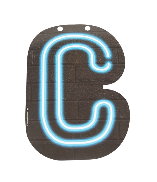 Neon Letter C