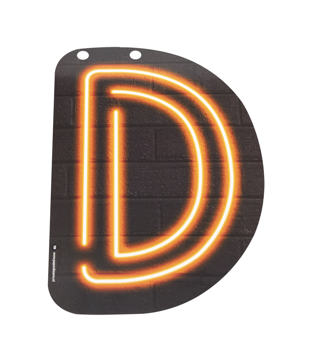 Neon Letter D