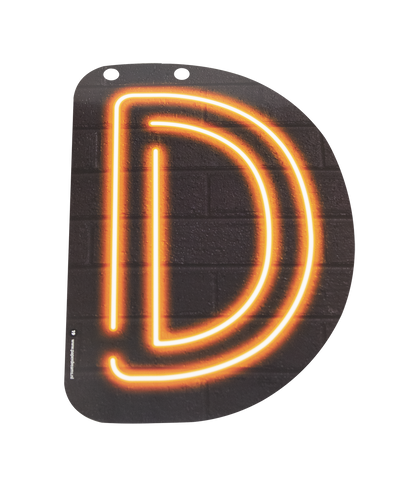 Neon Letter D
