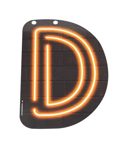 Neon Letter D