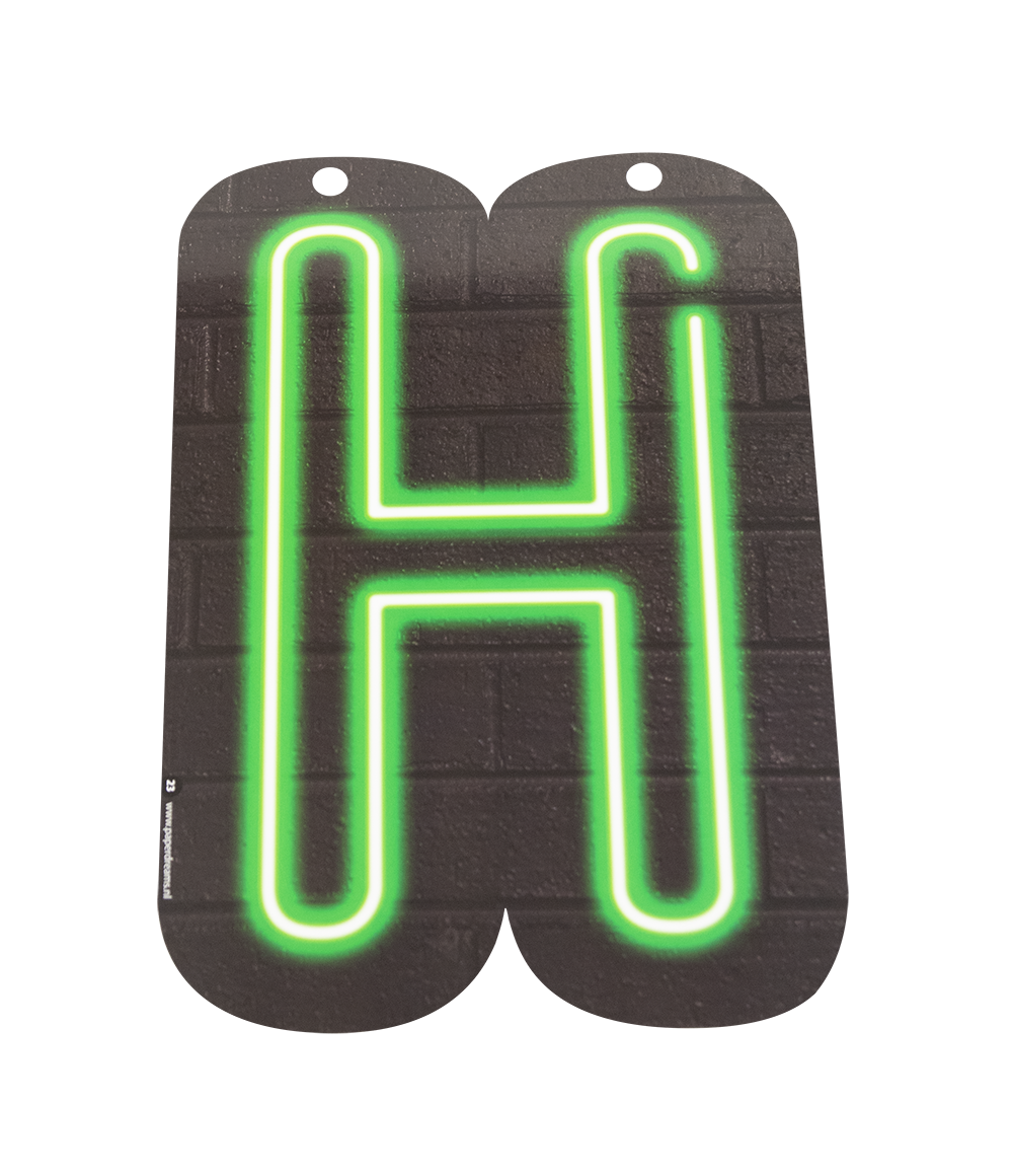 Neon Letter H