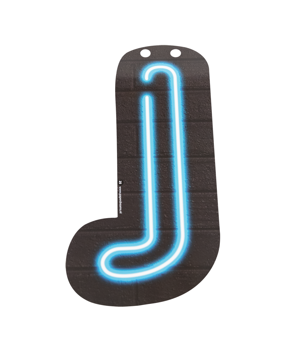 Neon Letter J