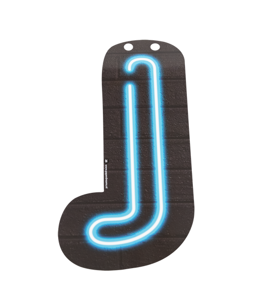 Neon Letter J