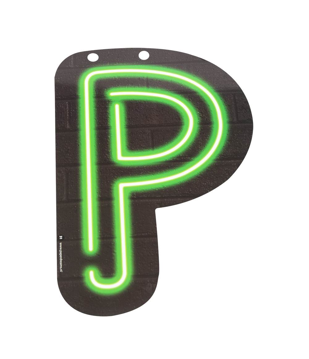 Neon Letter P