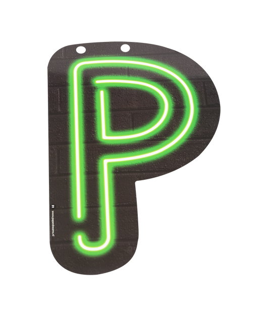 Neon Letter P