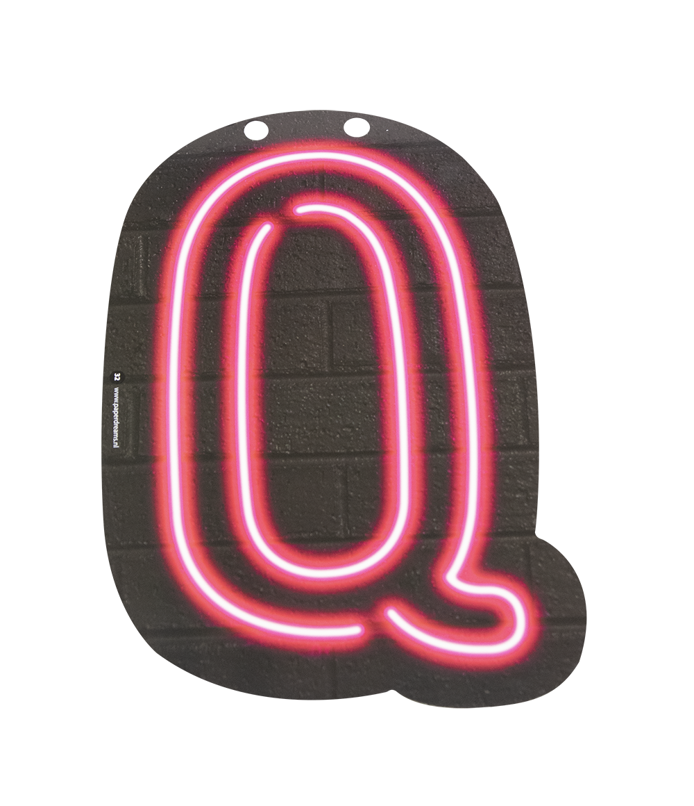 Neon Letter Q