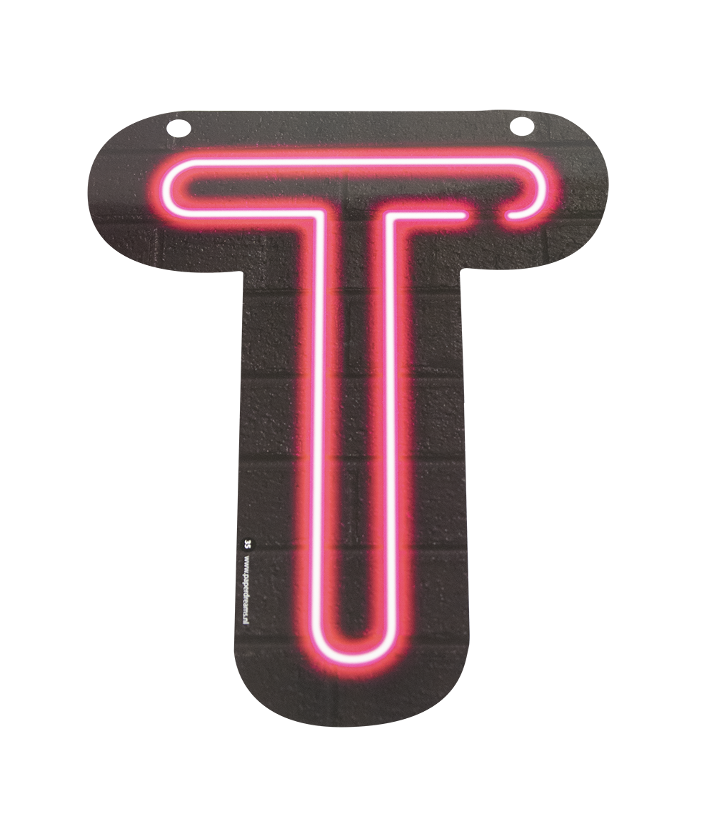 Neon Letter T