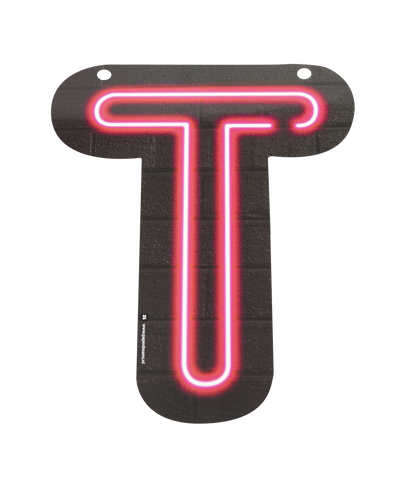 Neon Letter T