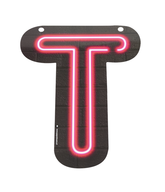 Neon Letter T
