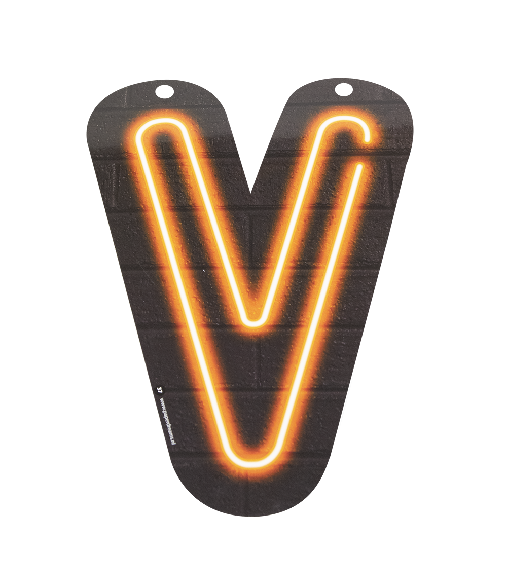 Neon Letter V