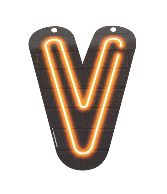 Neon Letter V