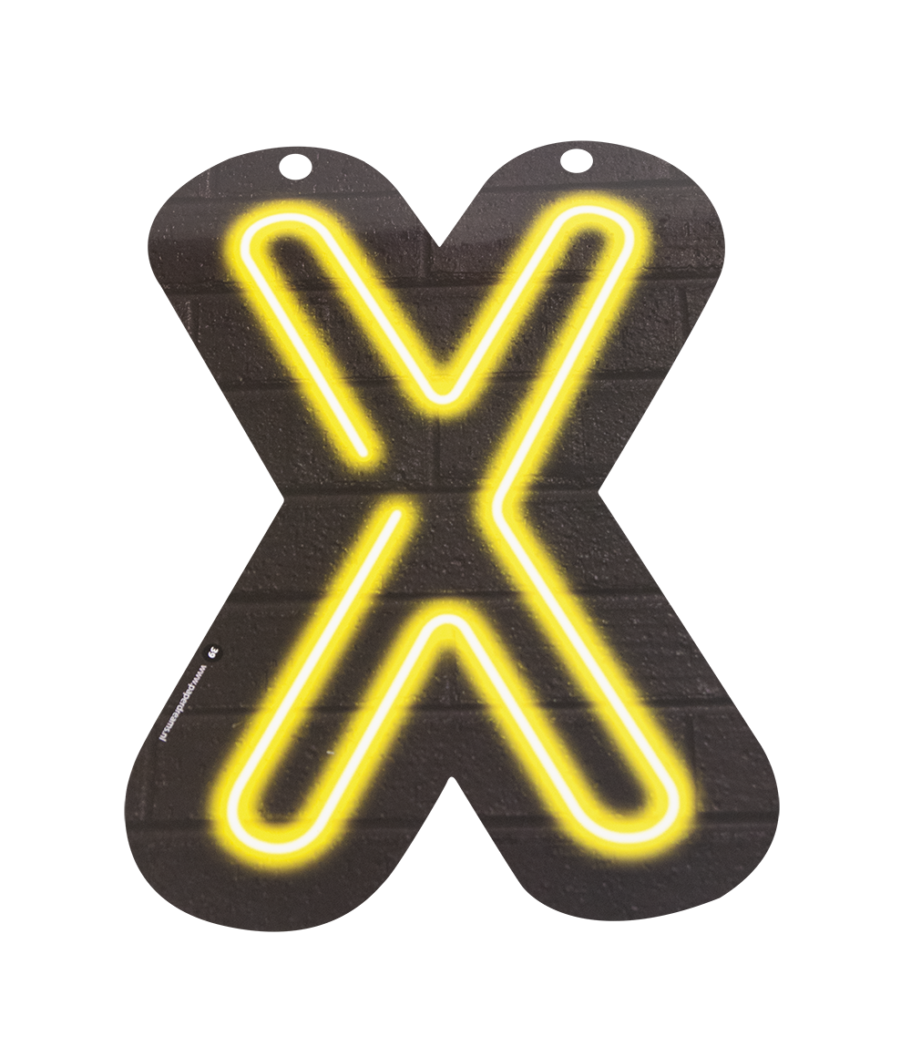 Neon Letter X