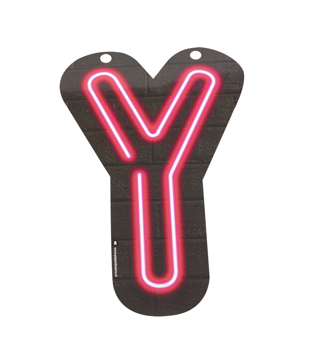 Neon Letter Y