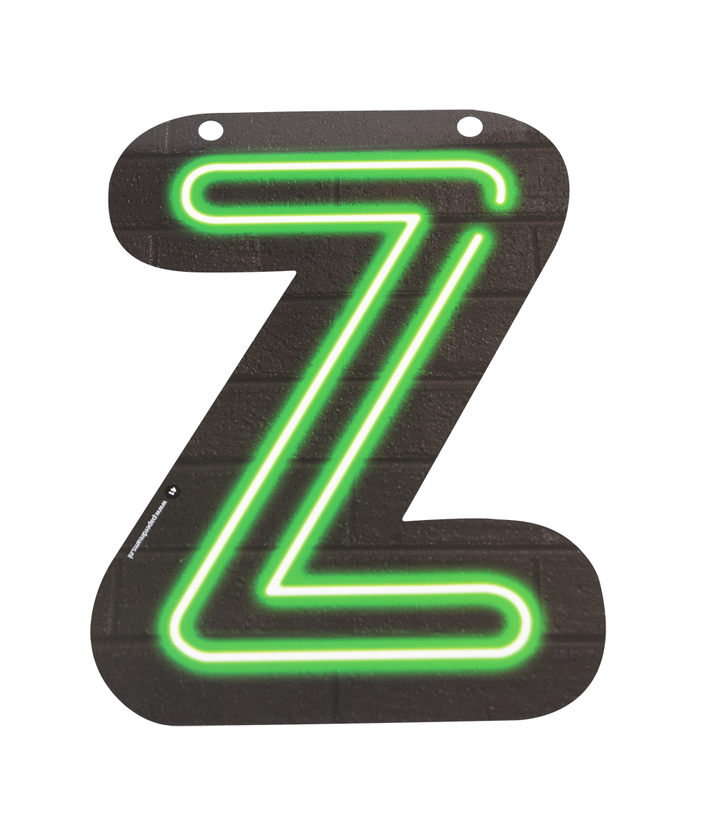 Neon Letter Z