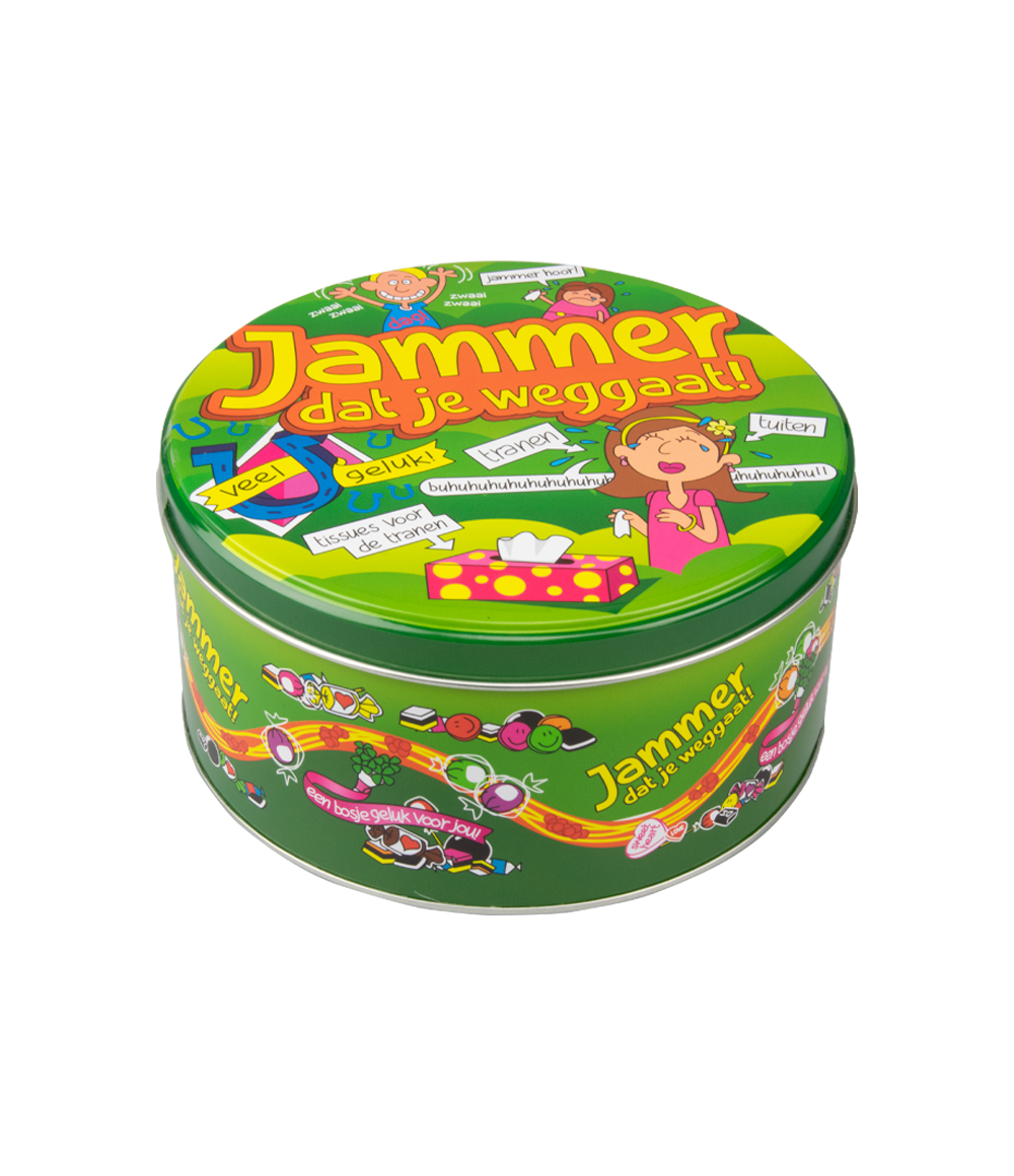 Snoeptrommel Jammer dat je weggaat
