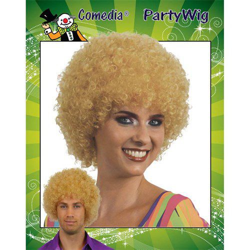 Pruik Afro Blond