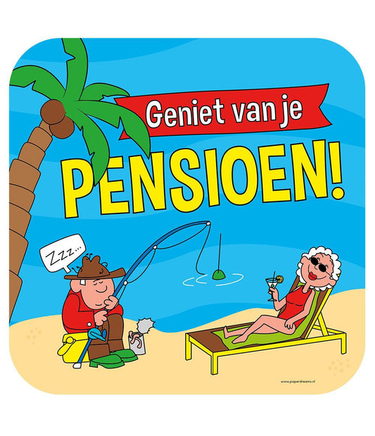 Huldeschild Pensioen Cartoon