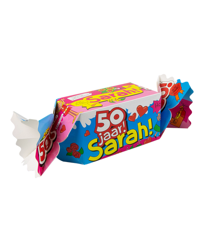 Snoepverpakking Sarah 50 jaar