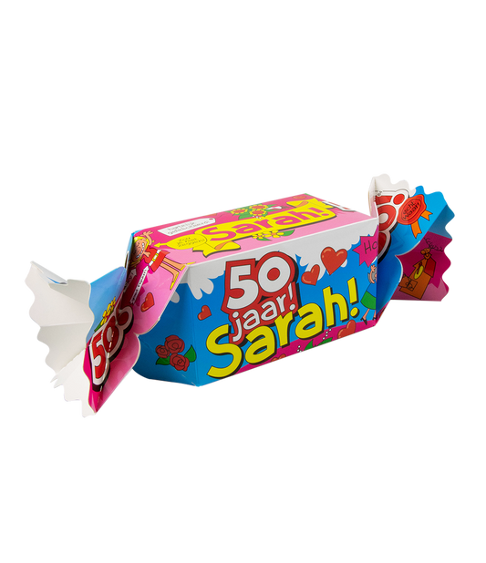 Snoepverpakking Sarah 50 jaar