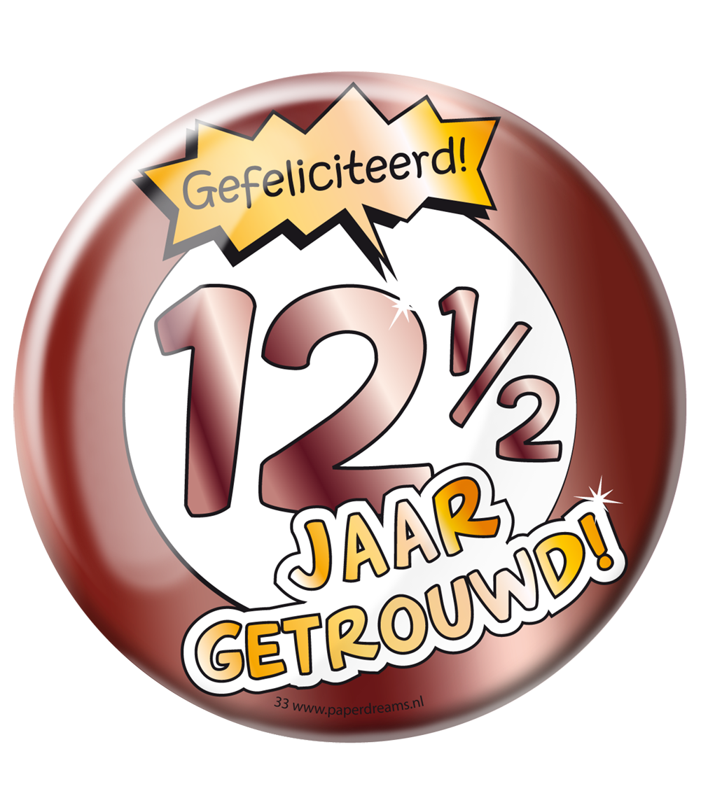 Button XL 12 1/2 jaar getrouwd