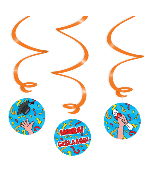 Swirl Geslaagd Cartoon