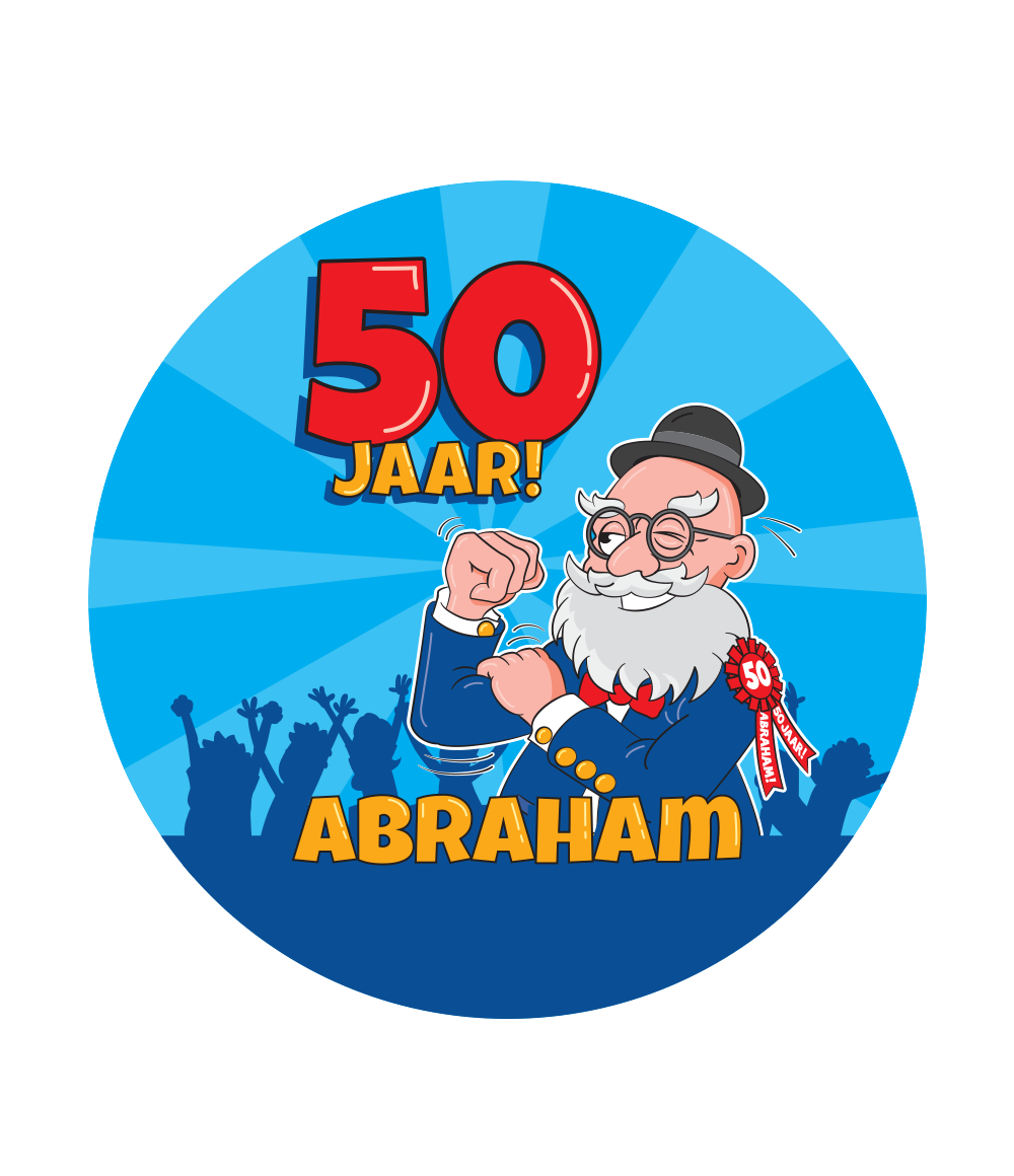 Bierviltjes Abraham 50 jaar Cartoon