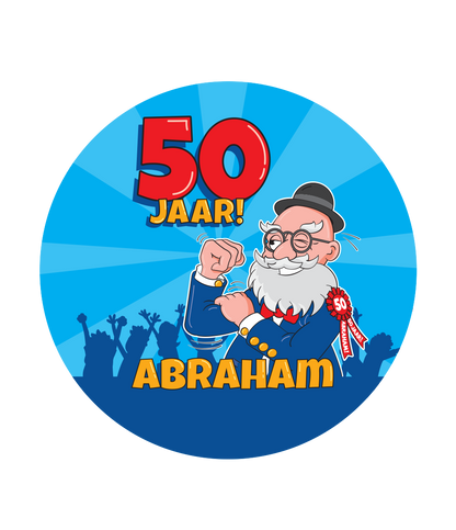 Bierviltjes Abraham 50 jaar Cartoon