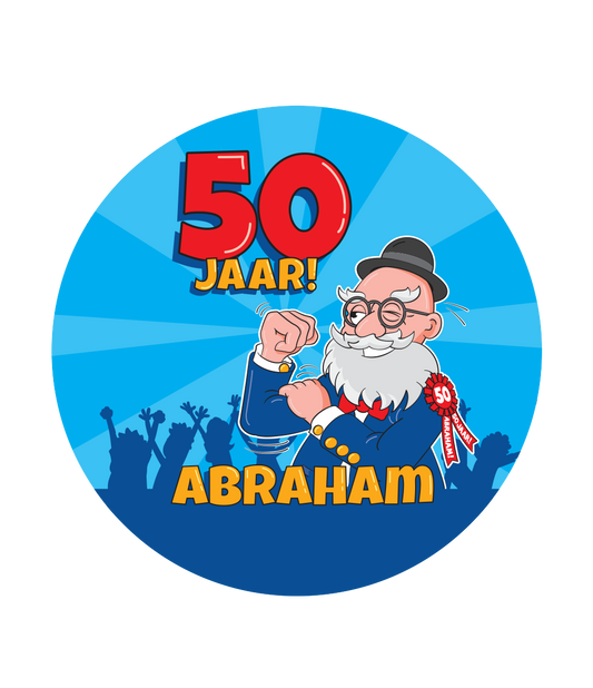 Bierviltjes Abraham 50 jaar Cartoon