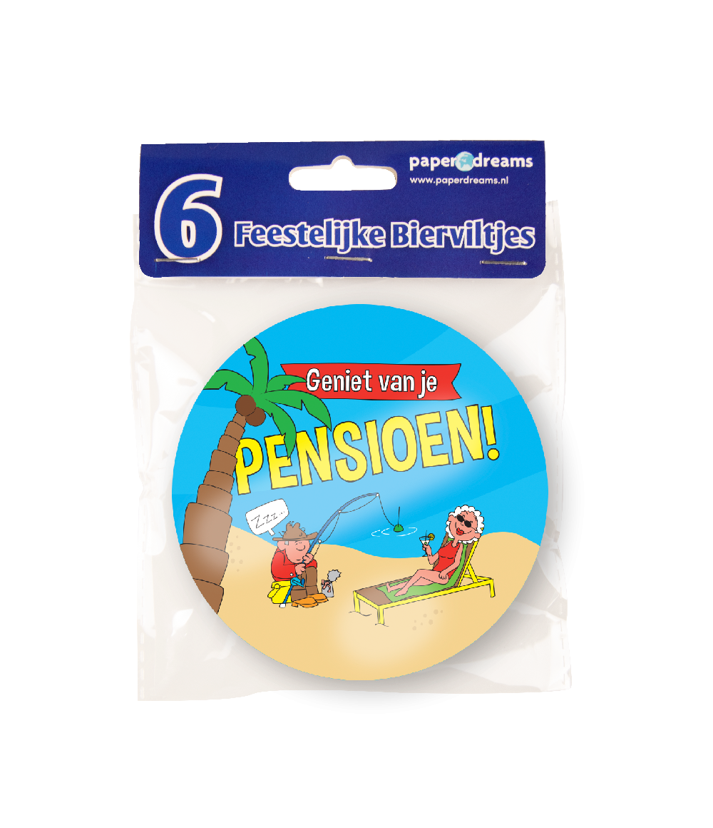 Bierviltjes Pensioen Cartoon