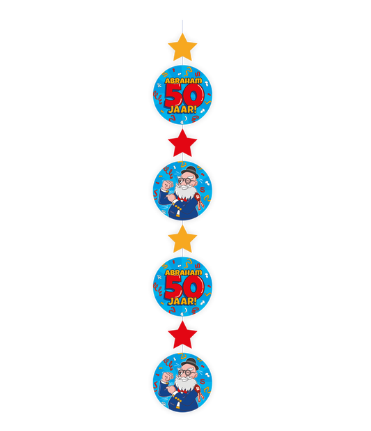 Hang decoratie Abraham 50 jaar Cartoon