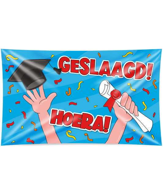 Gevelvlag Geslaagd XXL Cartoon