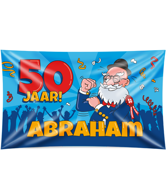 Gevelvlag Abraham 50 jaar XXL Cartoon