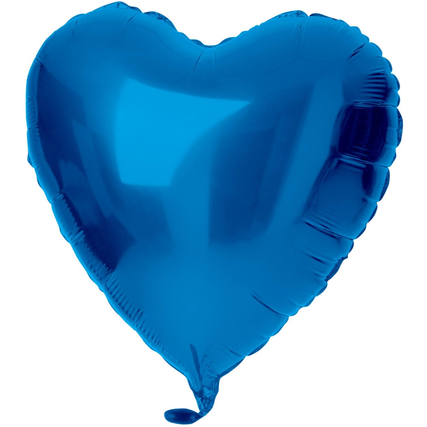 Folie ballon glans Blauw hart