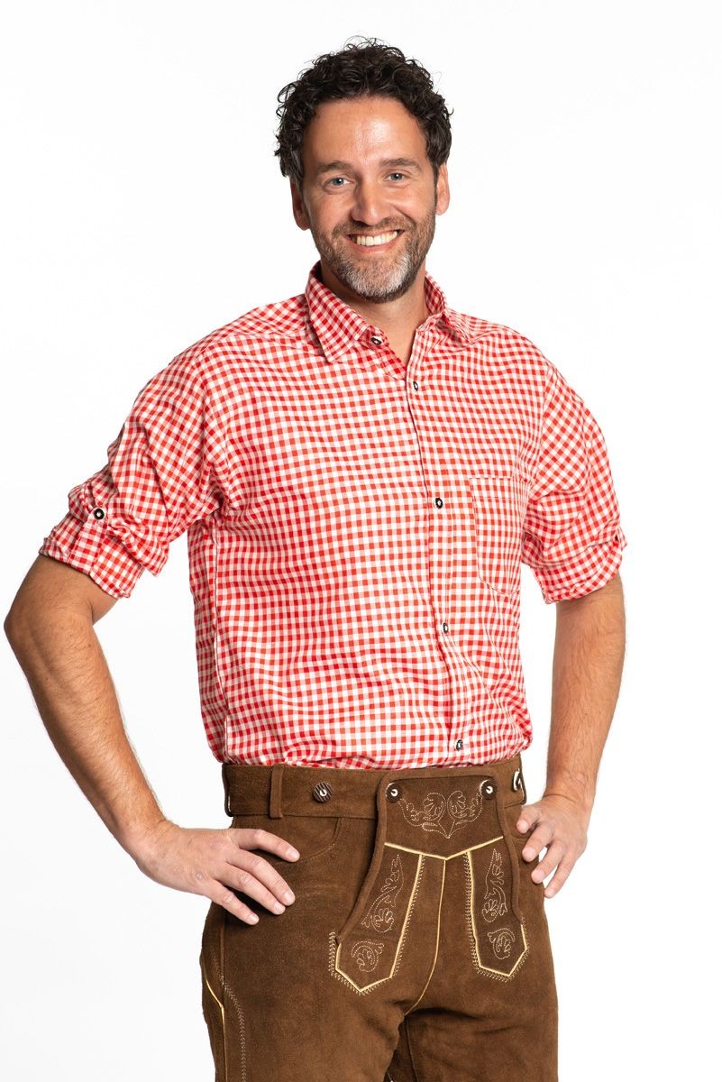 Oktoberfeest Blouse Rood Wit