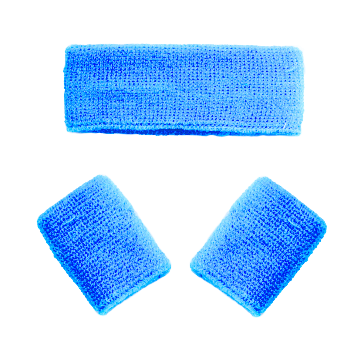 Hoofdband en polsbandjes Blauw