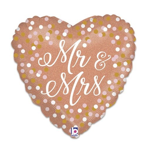 Folieballon Mr. and Mrs.