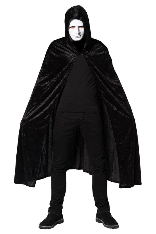 Cape met Capuchon zwart