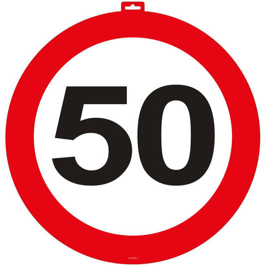 Verkeersbord 50 jaar Groot