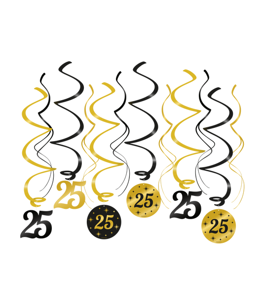 Classy Swirl decoratie 25 jaar