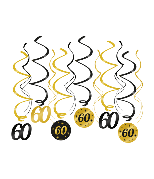Classy Swirl decoratie 60 jaar