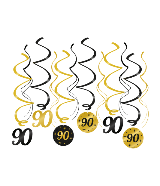 Classy Swirl decoratie 90 jaar