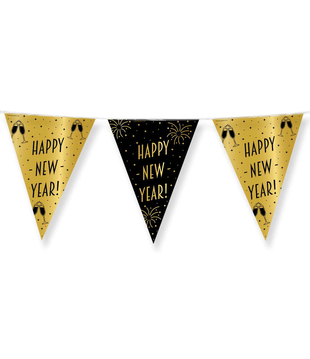 Vlaggenlijn Happy New Year