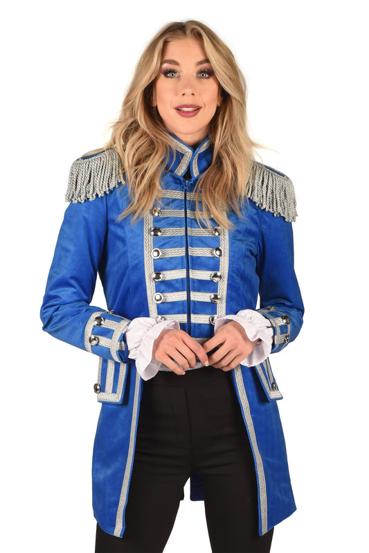 Dames Jas Fantasy World blauw zilver