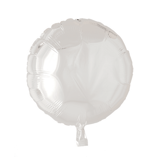 Folie ballon mat Wit rond